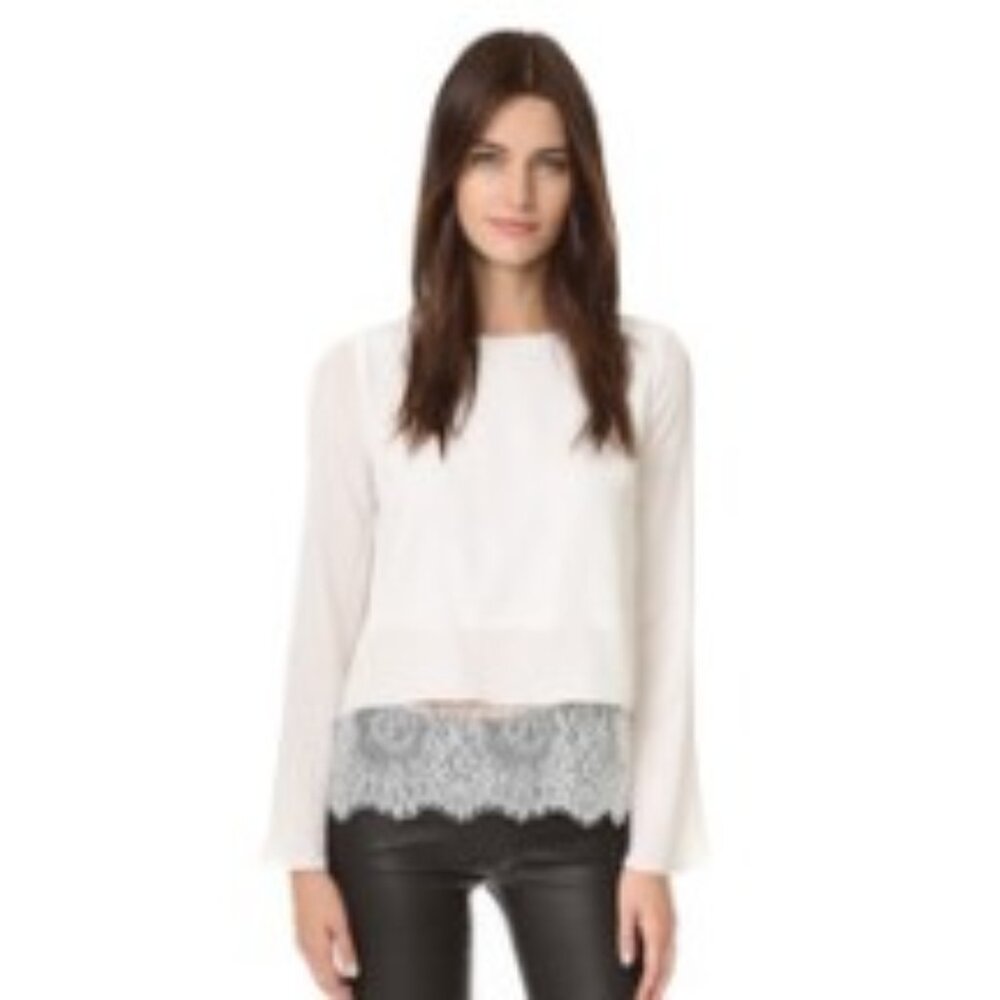 CAMI NYC The Bell Silk Long Sleeve Shirt M